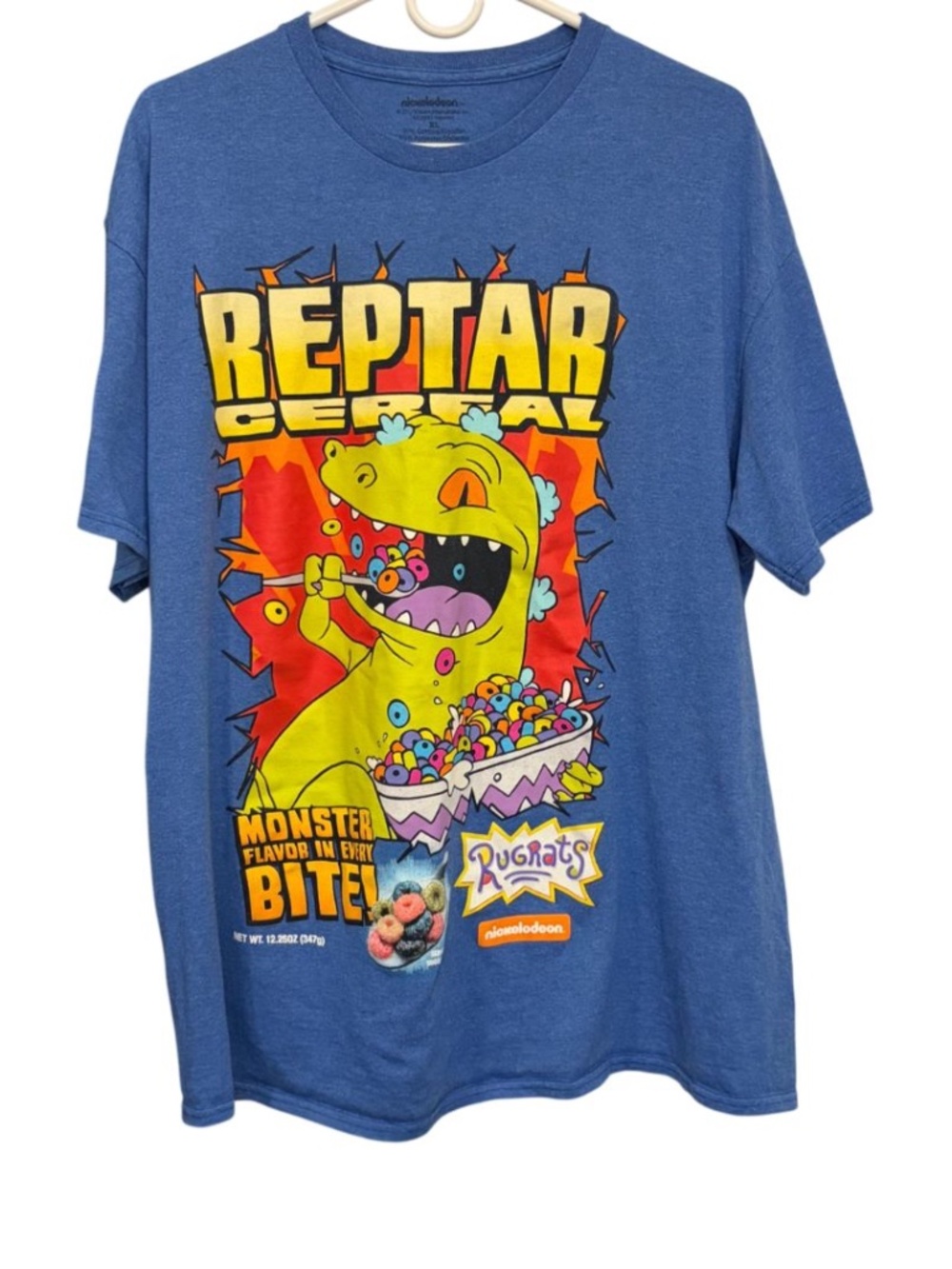 Nickelodeon Blue Rugrats Reptar Cereal Tshirt